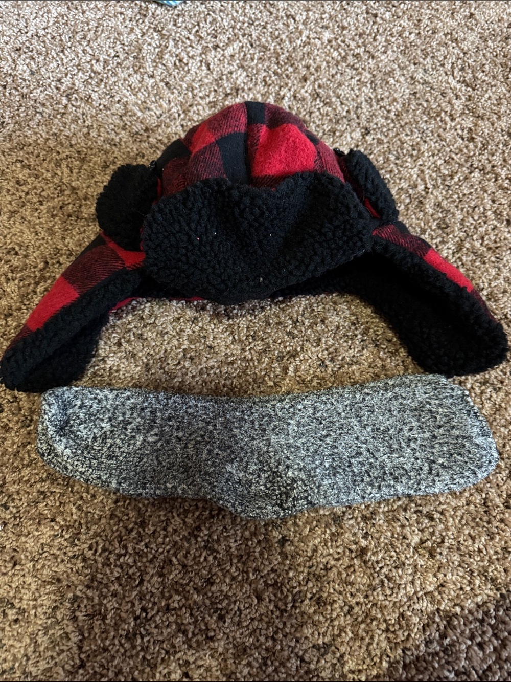 Winter hat and socks.